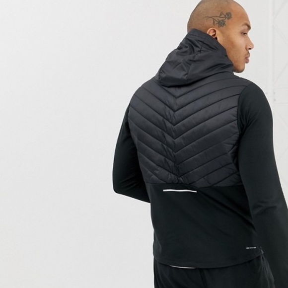 Nike Aerolayer Hooded Running Jacket In 